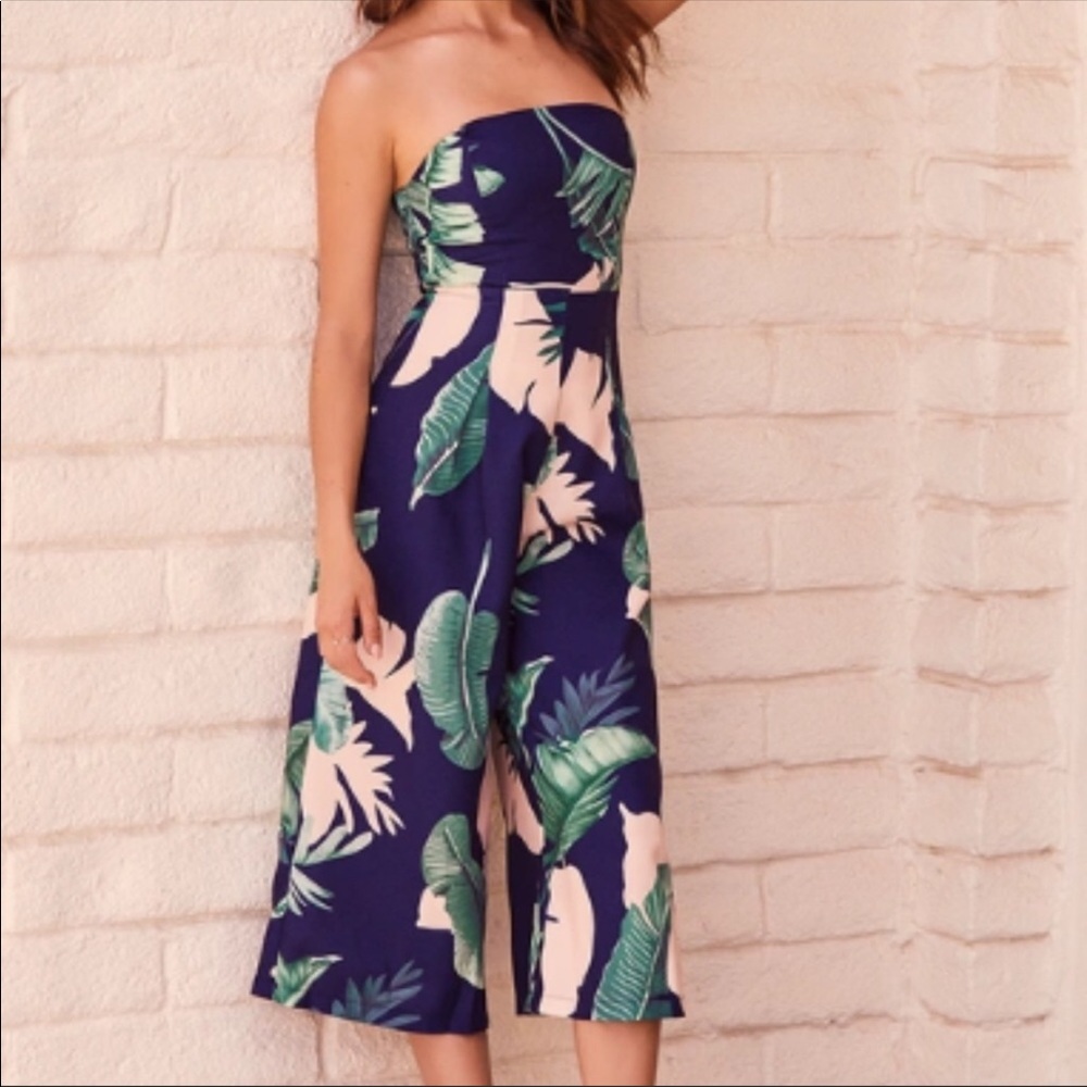 Lulu’s Tropical Leaves Jumpsuit